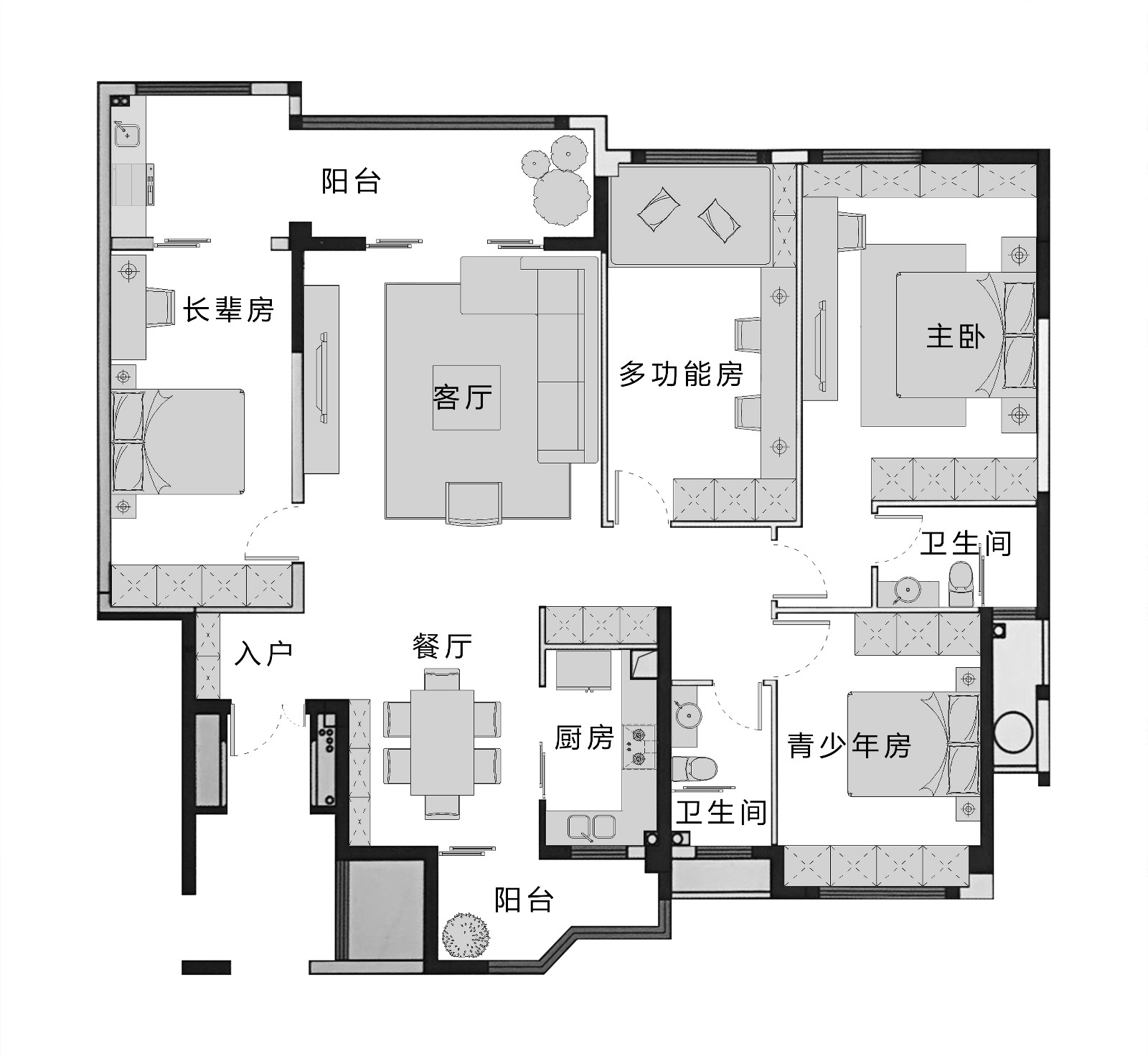 所在区域: 福建省 南平市 建阳市 所在楼盘:云谷小区 所在户型:四房