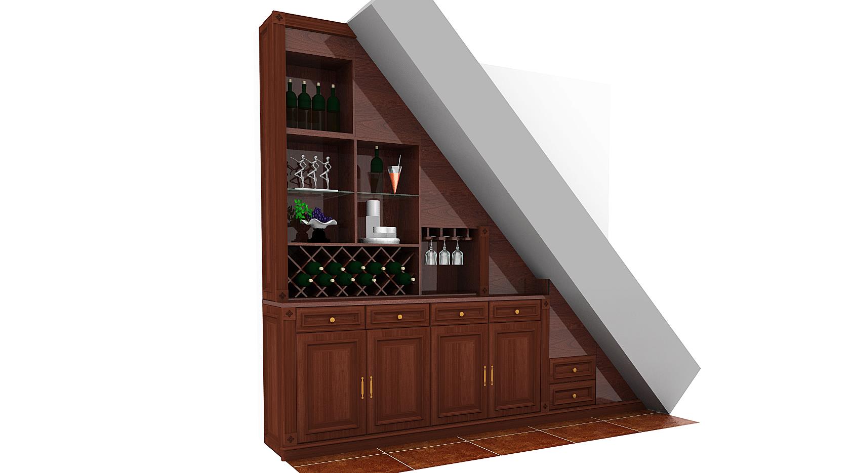 楼梯酒柜