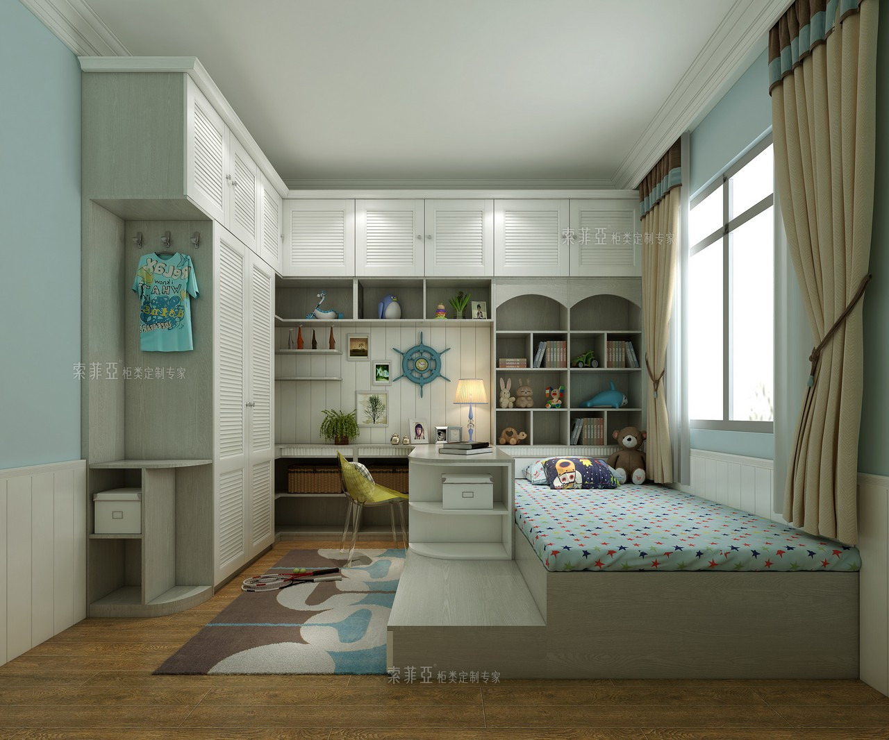 嘉兴样柜-地中海儿童房