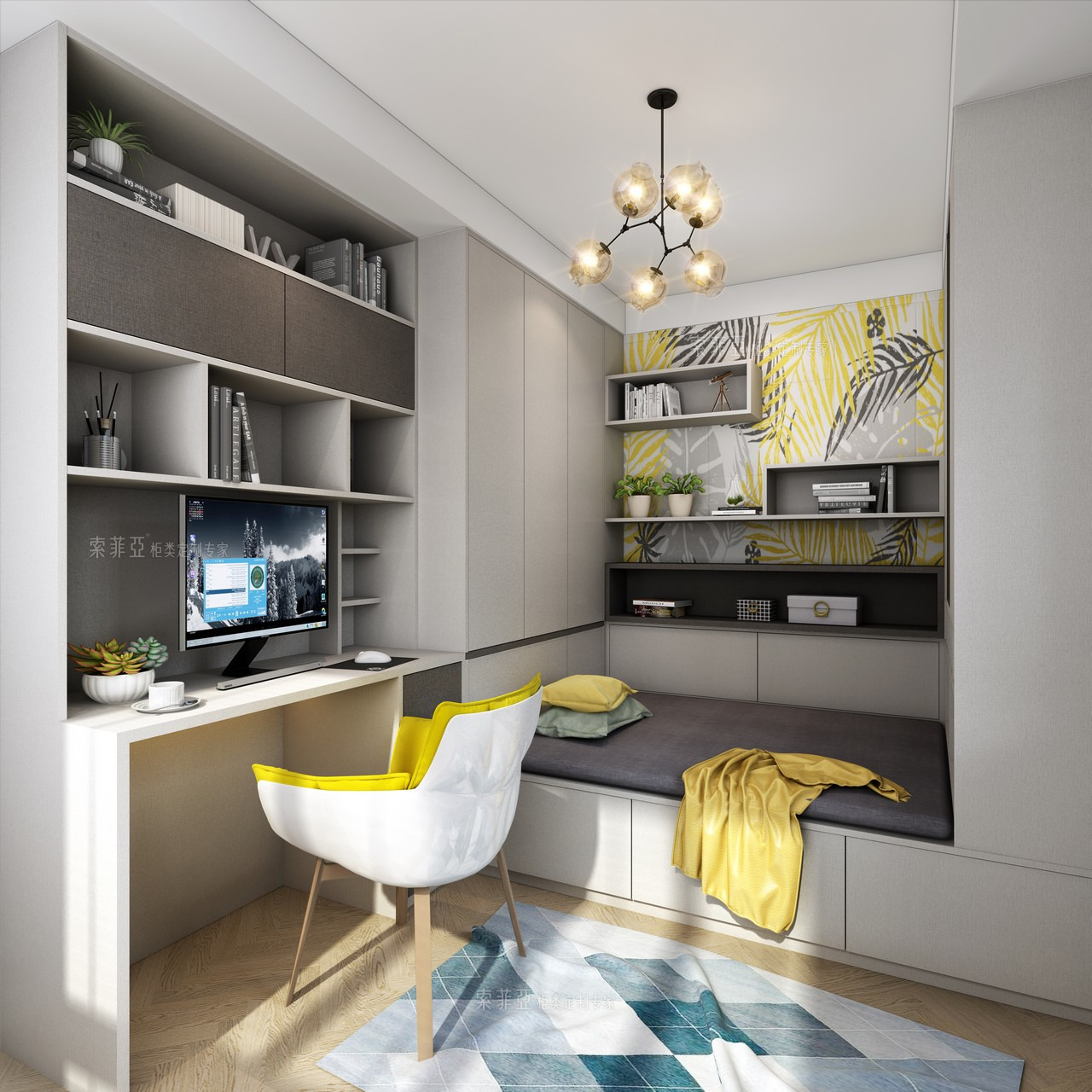 现代榻榻米装修效果图_超摩登现代榻榻米设计效果图欣赏-索菲亚全屋