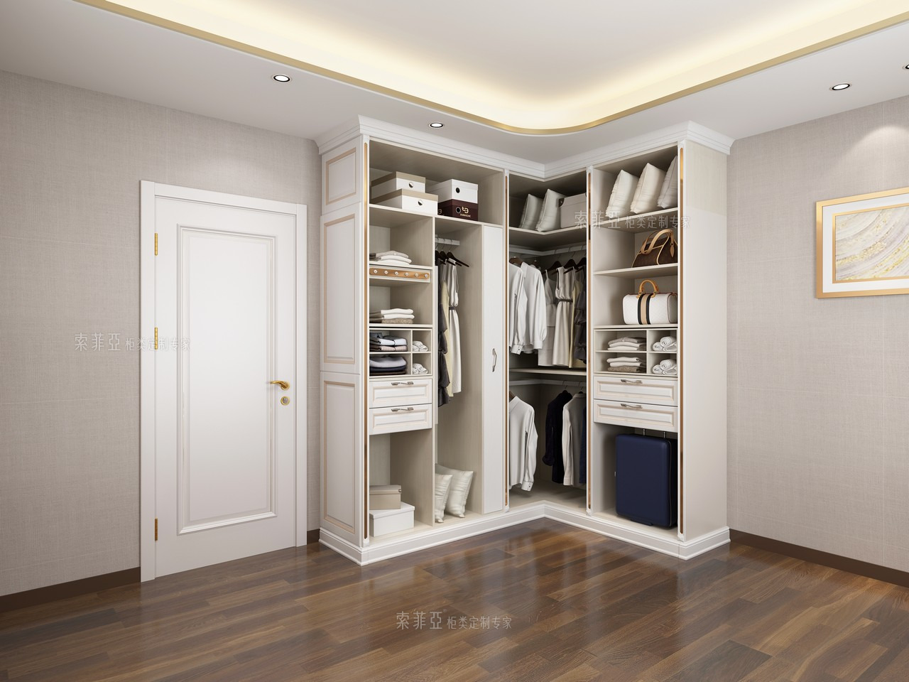 次卧衣帽间效果图片,家用衣帽间装修效果图-索菲亚商城
