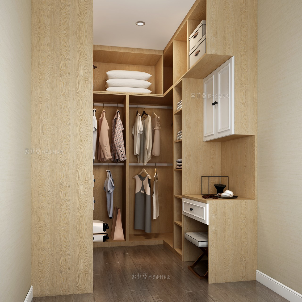 田园风衣帽间_工业风衣帽间图片