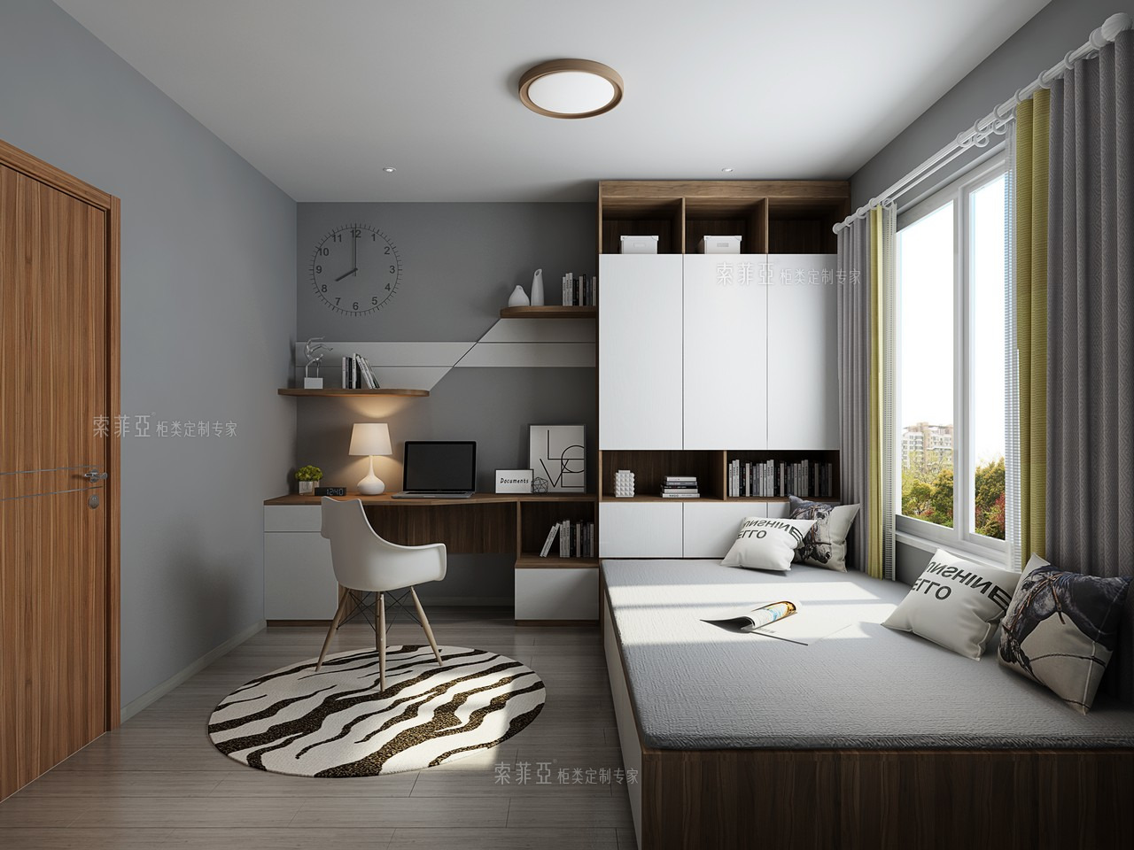 环保全屋定制装修效果图_大气温馨环保全屋定制设计效果图欣赏-索菲亚